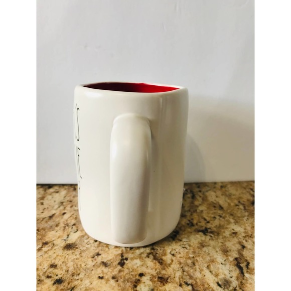 Rae Dunn Santa’s Cookie Tester Mug New Red Interior - Picture 2 of 7